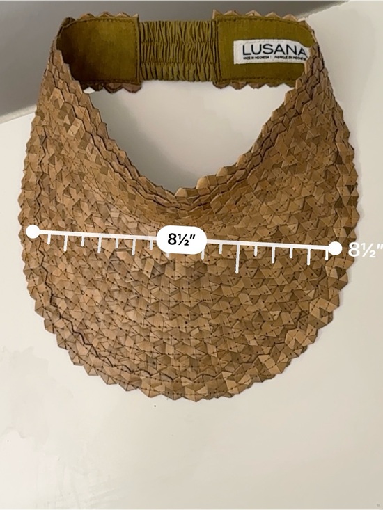 Lusana Baha Brown Palm Leaf Visor Hat Handmade Bali main image 4